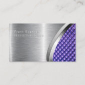 メタリックはっきりしたルックサーキュティパープル&シルバー 名刺 (正面)