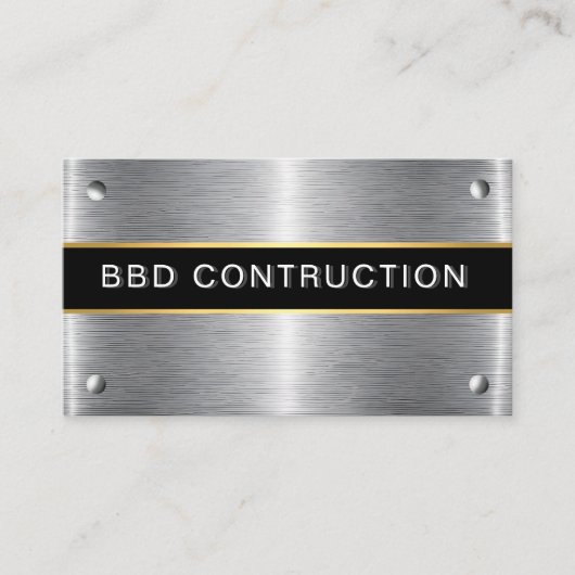 メタリックはっきりしたルック建築名刺： 名刺 (正面)