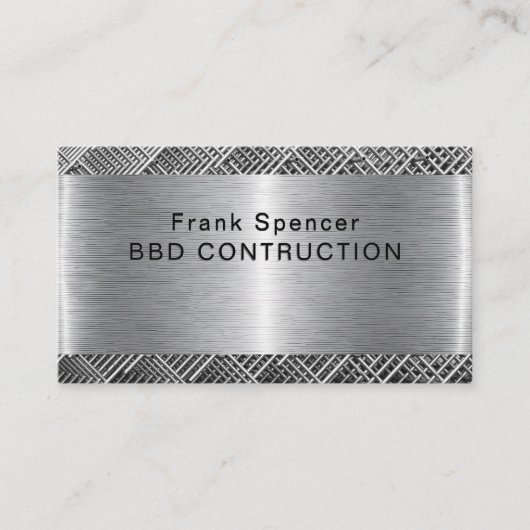 メタリックはっきりしたルック建築名刺： 名刺 (正面)