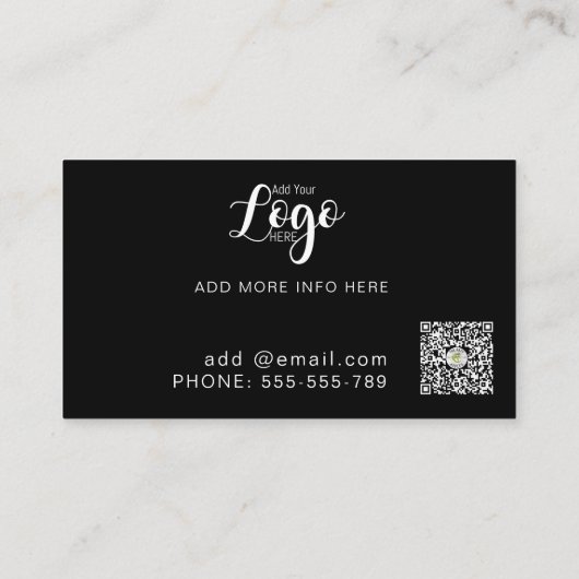 メタリックはっきりしたルックCATABOLDERネイビー&シルバー 名刺 (裏面)