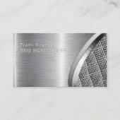 メタリックはっきりしたルックCATABOLDERネイビー&シルバー 名刺 (正面)