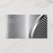 メタリックはっきりしたルックSURCUITYブラック&シルバー 名刺 (正面)