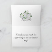 メタリックアクアとホワイトのブライダルローズの感謝カード サンキューカード (内部)