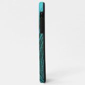 メタリックアクアブルーピーコックフェザー Case-Mate iPhoneケース (裏面/左)