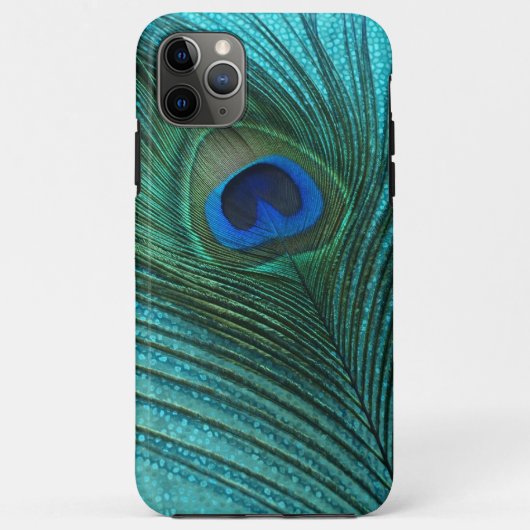 メタリックアクアブルーピーコックフェザー Case-Mate iPhoneケース (裏面)