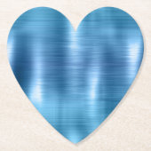 メタリックアクアブルー ペーパーコースター (正面)