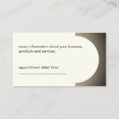 メタリックアクセント(オフ黄色)アポイントメント 予約カード (裏面)