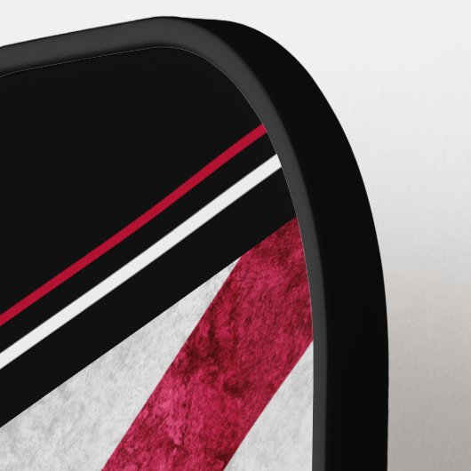 メタリックアラバマ州旗モノグラム ピックルボールラケット (左詳細)