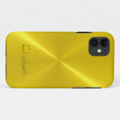 メタリックイエローステンレス鋼の外観 Case-Mate iPhoneケース (裏面(横))