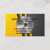 メタリックイエロー建築 | 丸鋸盤 名刺 (正面)
