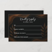 メタリックウィスパーRSVPカード 出欠カード (正面/裏面)