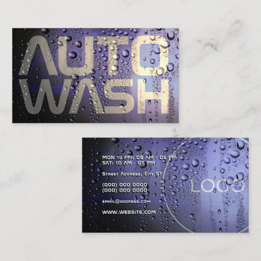 メタリックウェットカー表面  名刺 (正面/裏面)