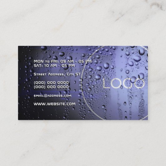 メタリックウェットカー表面  名刺 (裏面)