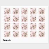 メタリックウォーターのカラー桜 スクエアシール (シート)