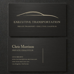 メタリックエグゼクティブトランスポート ブラック&ゴールド 名刺