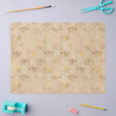 メタリックエジプトのアイボリー切り離し 薄葉紙 (クラフト)