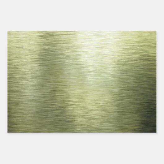 メタリックエレガントグリーンフォイル水玉模様クリスマス ラッピングペーパーシート (正面)