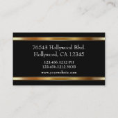 メタリックエレガントシェーディング金ゴールド 名刺 (裏面)