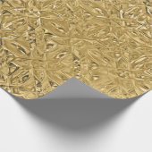 メタリックエレガントスタイリッシュ金ゴールドテクスチャードの外観 ラッピングペーパー (角)