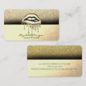 メタリックエレガントドリップリップグリッター 名刺 (正面/裏面)