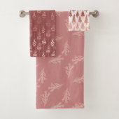 メタリックエレガントバラ金ゴールドグリッターピンククリスマス バスタオルセット (インサイチュ)