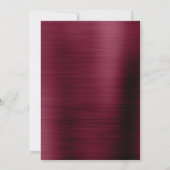 メタリックエレガントパープルブルゴーニュ卒業パーティー 招待状 (裏面)