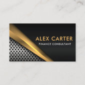 メタリックエレガントモダンラグジュアリー名刺 名刺 (正面)