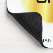 メタリックエレガントルックフェイク金ゴールドモダンモノグラム マウスパッド (コーナー)