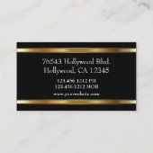 メタリックエレガントルック金ゴールドオン金ゴールド 名刺 (裏面)