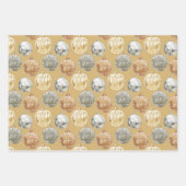 メタリックエレガントヴィンテージクリスマスオーナメント ラッピングペーパーシート (正面3)