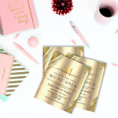 メタリックエレガント金ゴールドスパークリーグリッター美しい チラシ