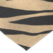 メタリックエレガント金ゴールドゼブラブラックアニマルプリント テーブルクロス (アングル)