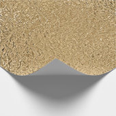 メタリックエレガント金ゴールドテクスチャード ラッピングペーパー (角)