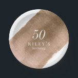 メタリックエレガント金ゴールドバースデーパーティー紙プレート ペーパープレート<br><div class="desc">メタリックエレガント金ゴールドバースデーパーティー紙プレート</div>