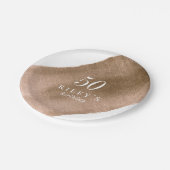 メタリックエレガント金ゴールドバースデーパーティー紙プレート ペーパープレート (アングル)