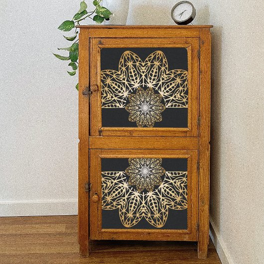 メタリックエレガント金ゴールドフェイクマンダラスデクページ 薄葉紙