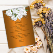 メタリックオレンジとホワイトロー結婚ズの詳細 エンクロージャーカード