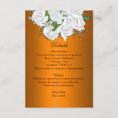 メタリックオレンジとホワイトロー結婚ズの詳細 エンクロージャーカード (正面)