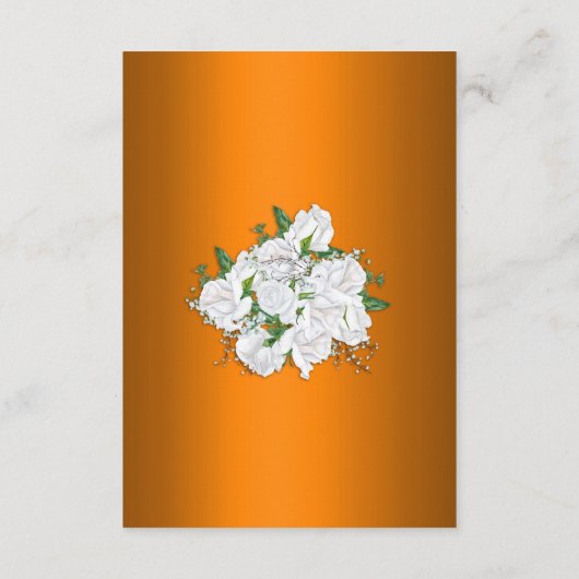 メタリックオレンジとホワイトロー結婚ズの詳細 エンクロージャーカード (裏面)