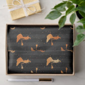 メタリックオレンジ色の魔女ブラックハロウィーンデカップージ 薄葉紙 (ギフト)