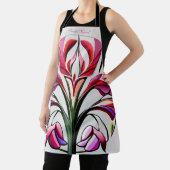 メタリックオーキッド:ピンクと黄色の贅沢 エプロン (インサイチュ)