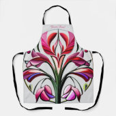 メタリックオーキッド:ピンクと黄色の贅沢 エプロン (正面)