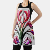 メタリックオーキッド:ピンクと黄色の贅沢 エプロン (インサイチュ)