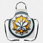 メタリックオーキッド：ピンクと黄色の贅沢 エプロン (正面)