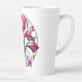 メタリックオーキッド：ピンクと黄色の贅沢 カフェラテマグ (右)