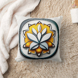 メタリックオーキッド：ピンクと黄色の贅沢 クッション