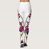 メタリックオーキッド：ピンクと黄色の贅沢 レギンス (裏面)