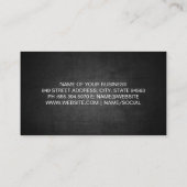 メタリックオートスポーツカー |整備士エンジニア 名刺 (裏面)