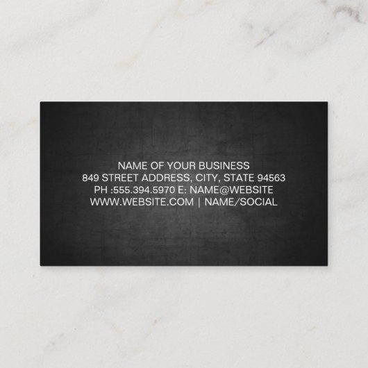 メタリックオートスポーツカー |整備士エンジニア 名刺 (裏面)