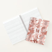 メタリックカスタムバラ金ゴールドグリッターピンクマーブル迷彩柄 ノートブック (内部)